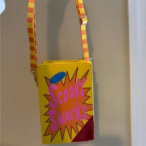 Spencer's Yellow and Pink Scooby Snacks Crossbody Bag